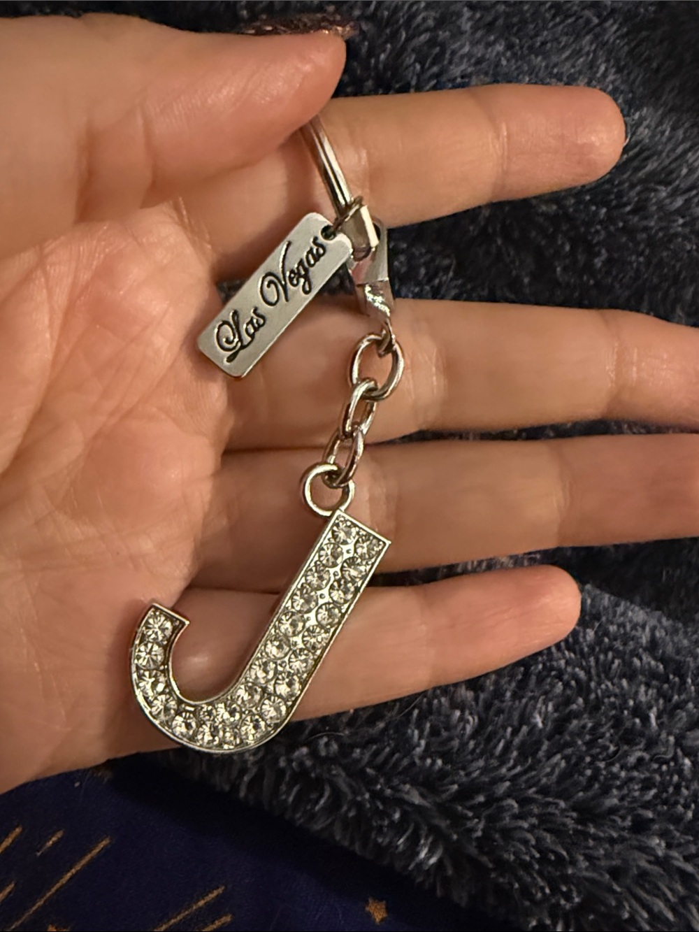 Letter J key ring